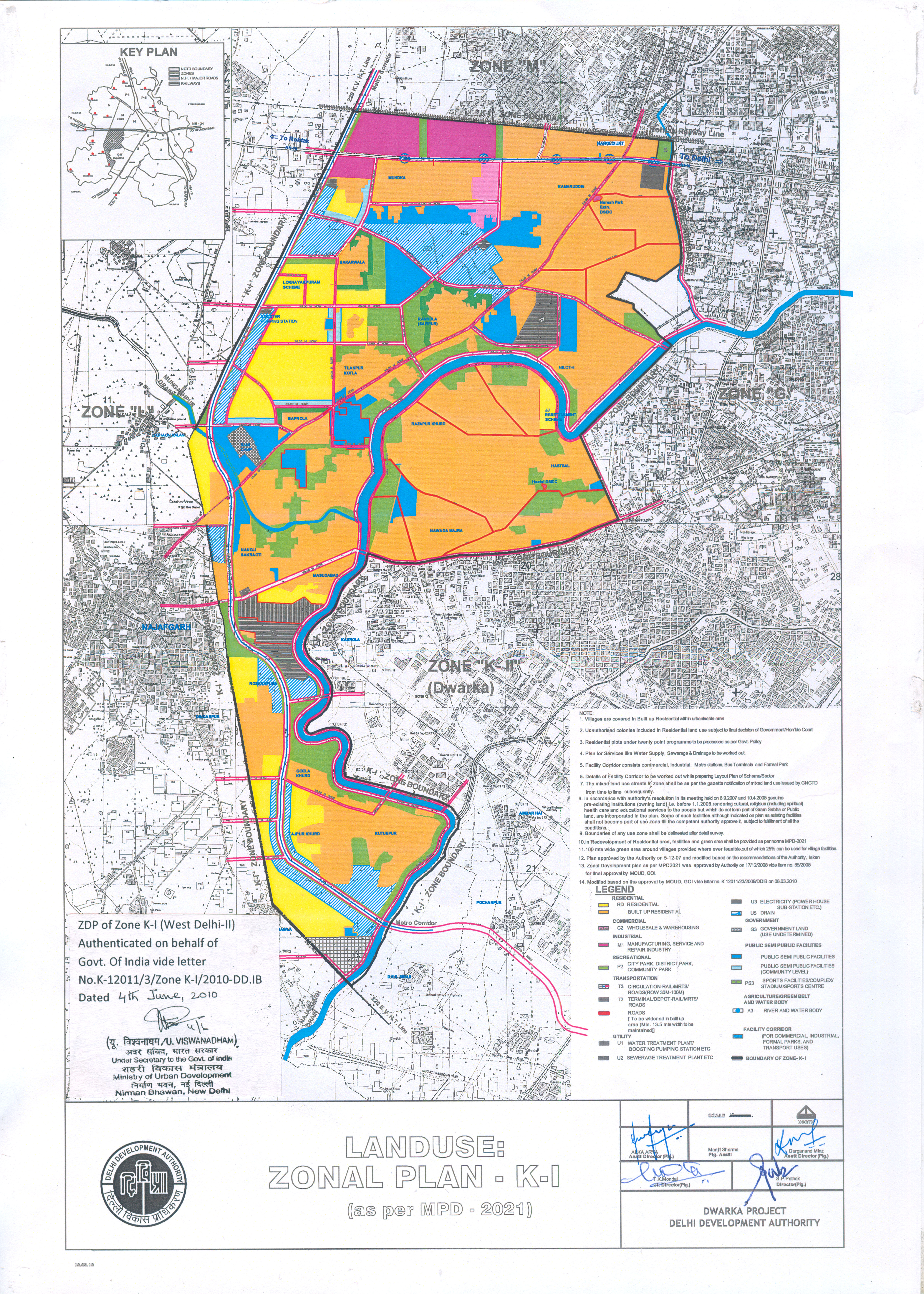 Dda Master Plan 2021 L Zone Map Zonal Development Plan (As Per Mpd-2021) | Dda